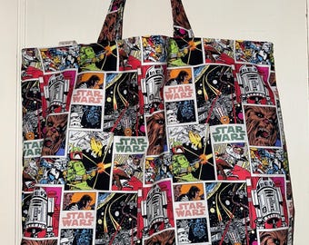 Handmade Star Wars  Reversible Washable Tote and Beach Bag.
