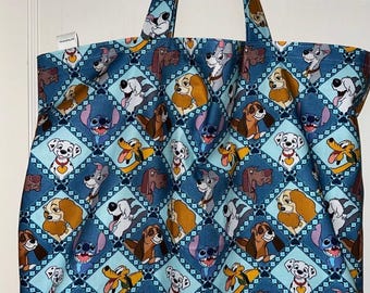 Handgemachte Disney Hunde & Katzen Wendetasche
