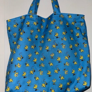 Handgjord Woodstock-tygväska – Vändbar Peanuts Gang-design