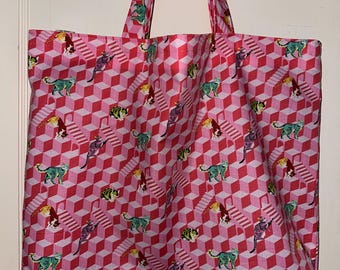 Tula Pink Besties - Sitting Pretty - Torba ręcznie robiona - Torba na zakupy wielokrotnego użytku