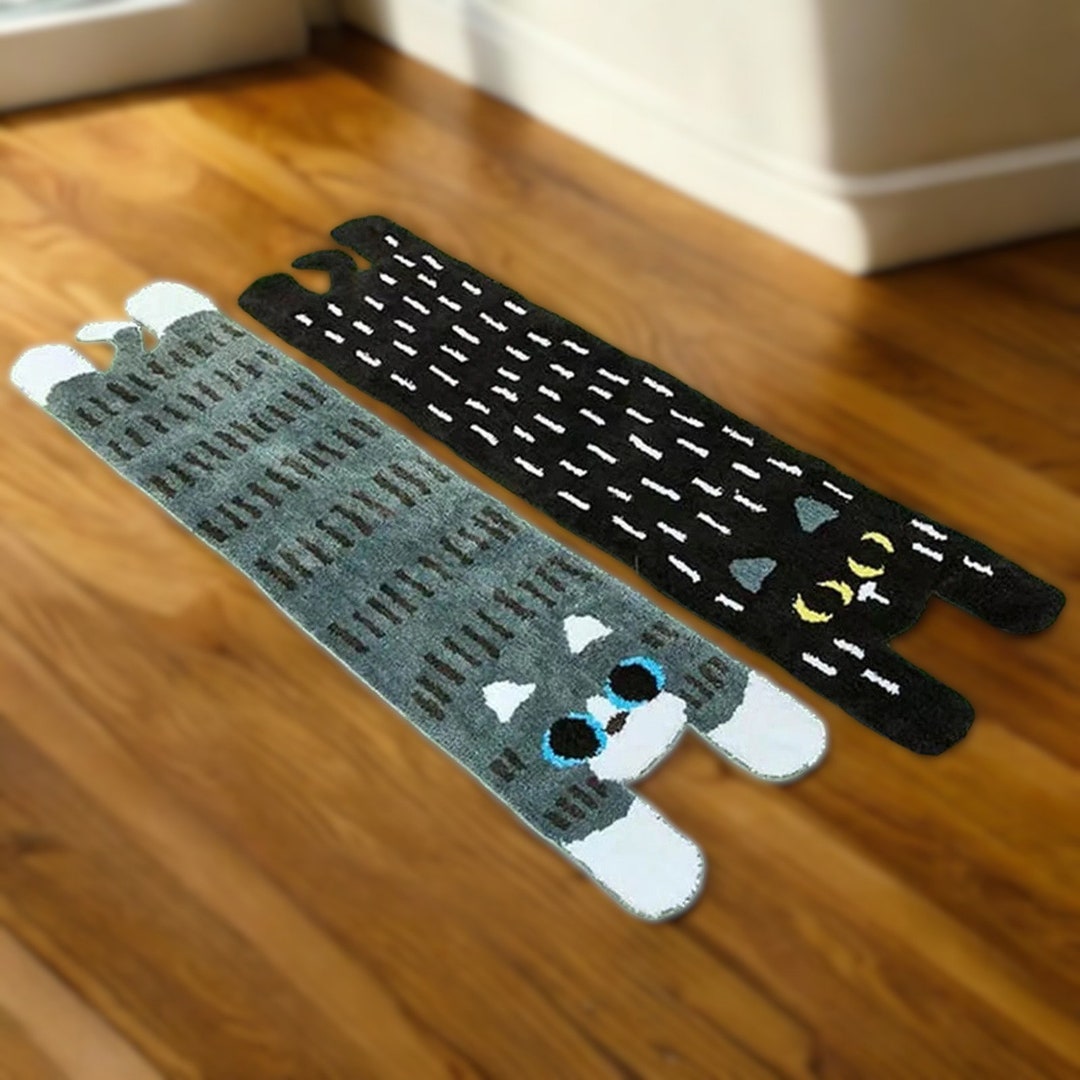 Handmade Adorable Cat Tufted Rugs, Hand-tufted Pet Rug Home Decor ...