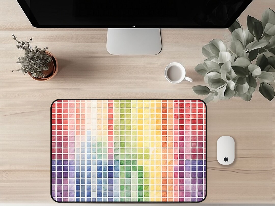 Rainbow Desk Mat LGBTQ Desk Pad Cute Desk Mat Cute Decor Desk ...