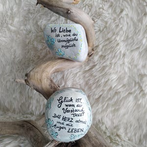 Stein, bemalter Stein, Deko, Geschenk, Liebe, Glück, Motivation, Spruch, Unikat, Handarbeit