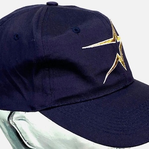 Vintage Houston Astros Hat Cap Mens Snapback Blue Gold Star 90s Astrodome Promo