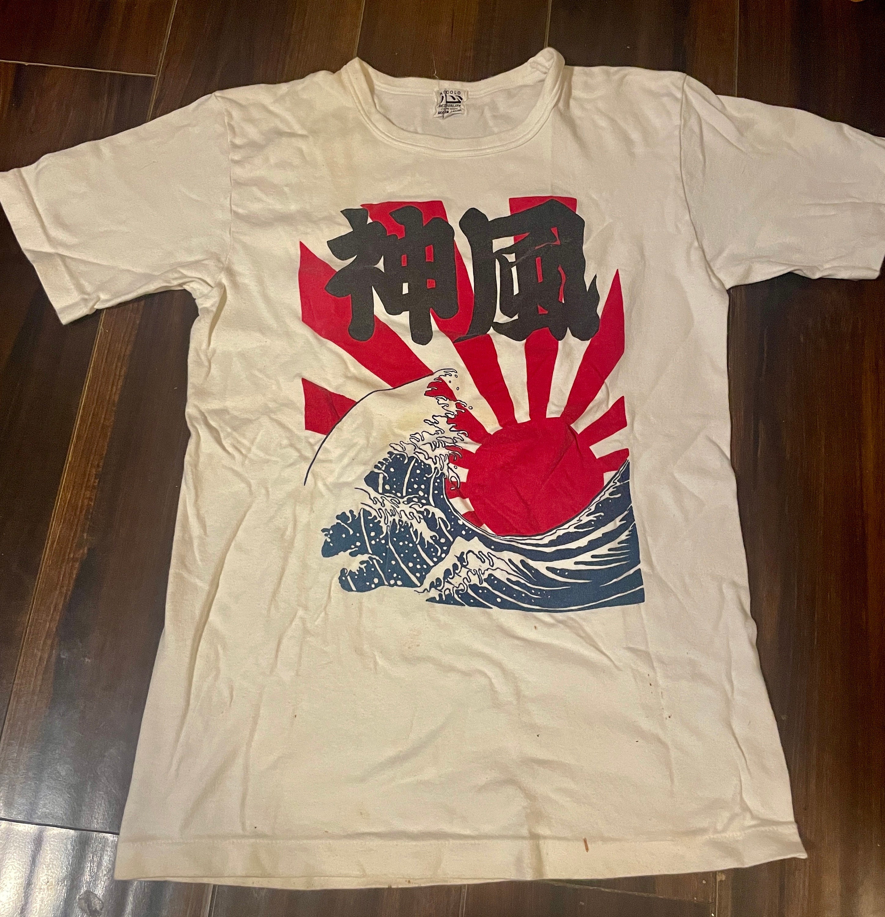 【今日の超目玉】 Vintage 90 80 Japan in Made T-shirt 70s Kamikaze Tag Heart ミュージシャン