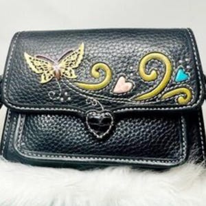 Bolsa mini / carteira / organizadora 'Flutter Fantasy' autêntica da coleção BRIGHTON, 'bolsa de pulso', cabe na sua mão, linda borboleta colorida
