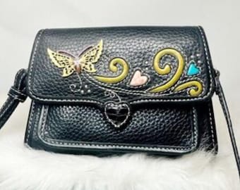Authentic BRIGHTON collection 'Flutter Fantasy' mini purse /wallet /organizer 'wristlet' purse, fits in your hand, pretty colorful butterfly