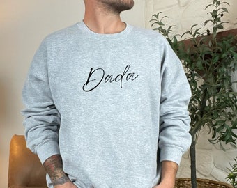 Dada Sweatshirt, dada trui, vader sweatshirt, cadeau voor vader, dada sweatshirt, zwangerschapsaankondiging, nieuwe vader cadeau, vaderdagcadeau