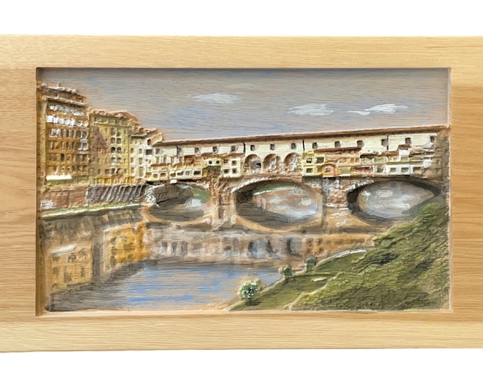 Wood Carved Art - Ponte Vecchio Bridge