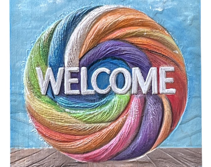 Wood Carved Welcome Sign (20258)