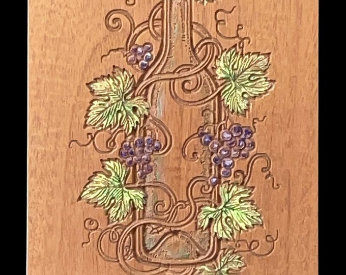 Custom Wine Wood Carved Sign - (WTWVC7)