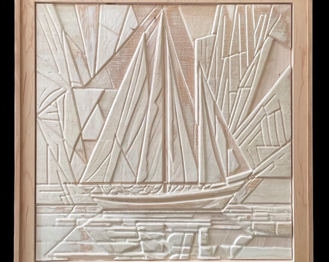 Wood Carved Artwork * "Captain's Table"