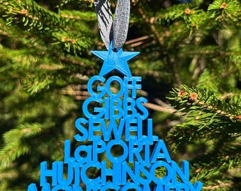2025 Detroit Lions 3D Printed Christmas Tree Ornament