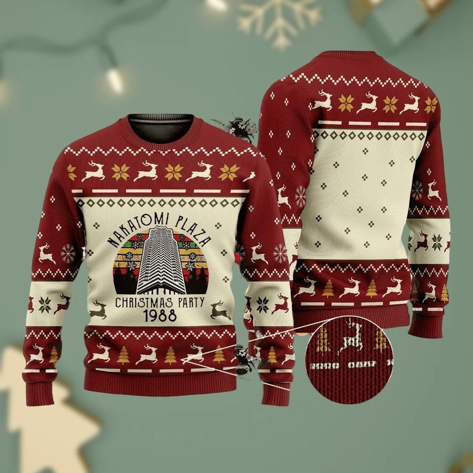 Nakatomi Corporation Felpa Con Cappuccio Per Festa Di Natale - Foto 10