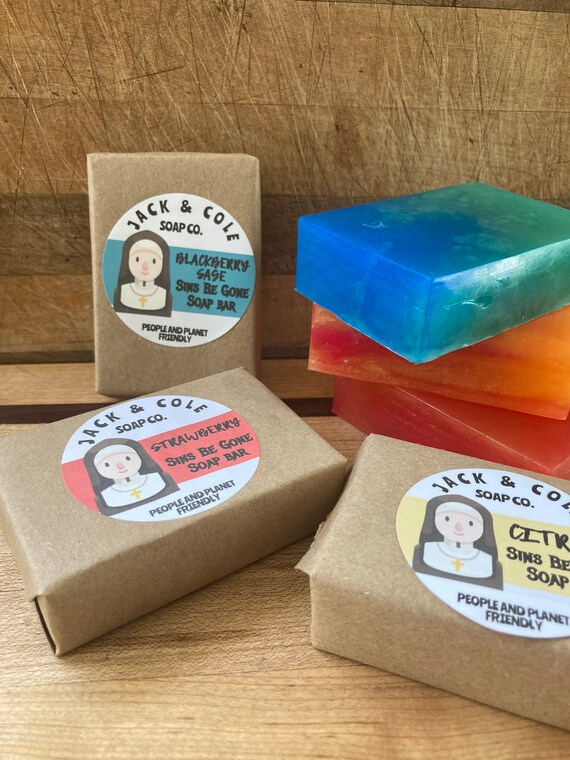 Funny Soap Bars Nun Sins Be Gone Hand Washing Soap Joke Gift Etsy