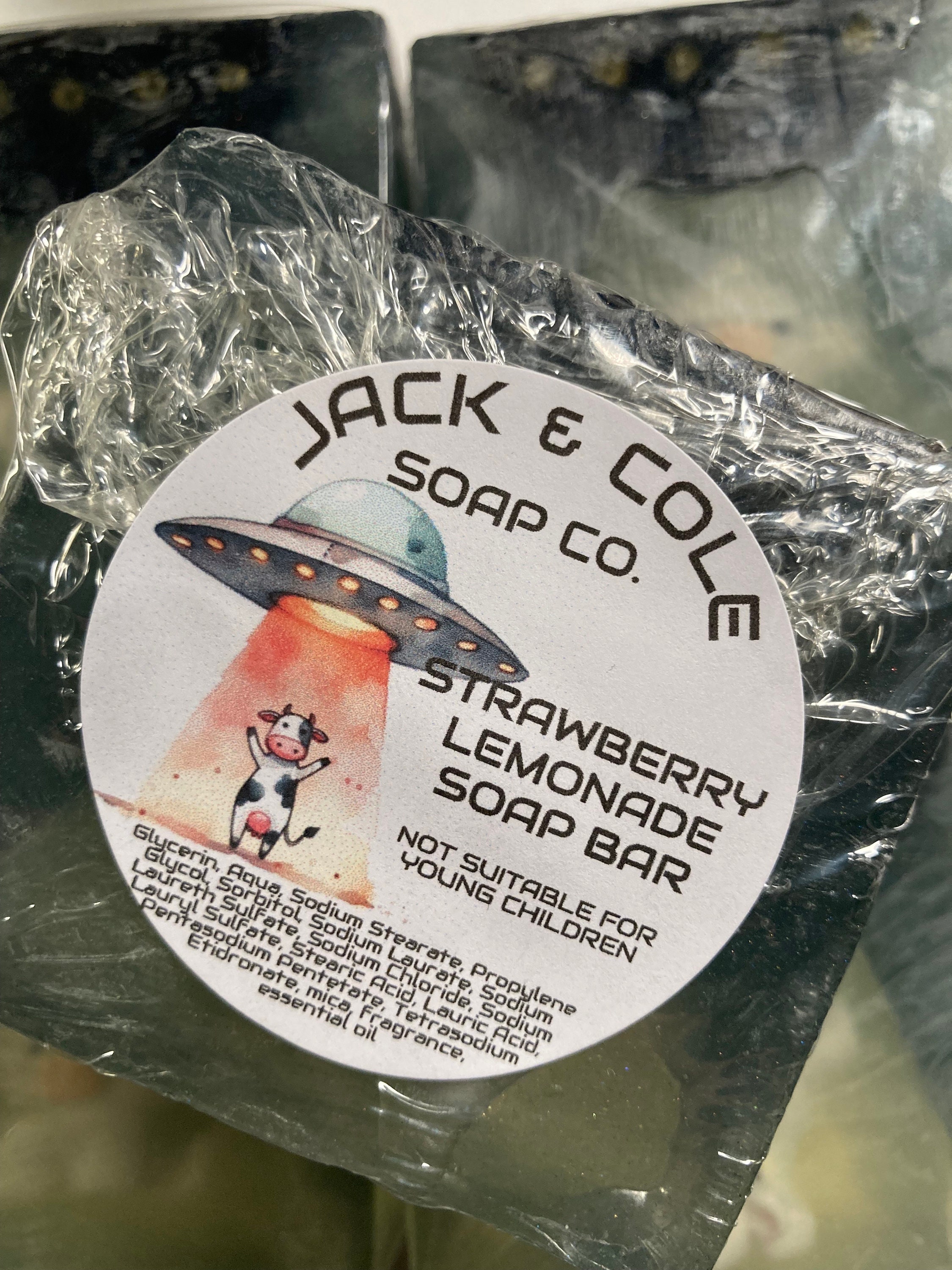 Alien Abduction Cow Glycerin Soap, Strawberry Lemonade Scent - Etsy