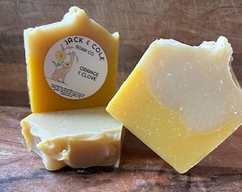 Orange Clove Cold Process Soap, Vegan Essential Oil Bar