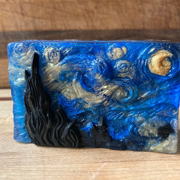 The Starry Night by Vincent Van Gogh soap bar great stocking stuffer, Easter basket gift, gift soap