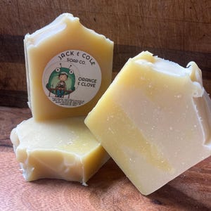 Orange & Clove cold process soap Vegan palm oil free essential oil all natural handmade soap