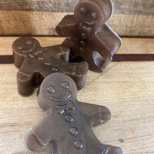 Gingerbread men holiday soaps: great for Christmas stocking stuffers