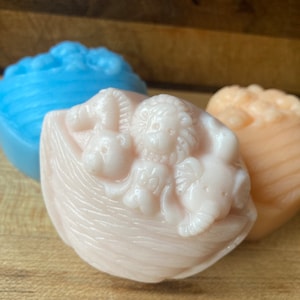 Noah’s ark soap bars great for baby shower, religious party, baptism, party favor: in the color and scent of your choice