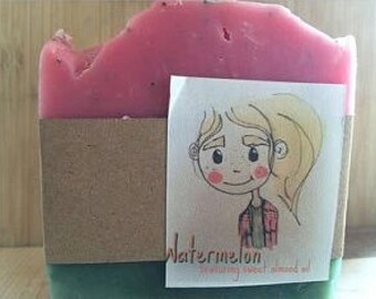 Watermelon Cold Process Soap (vegan)