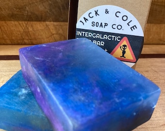 Intergalactic galaxy space soap bar: iridescent soap for space enthusiast stocking stuffer gift soap