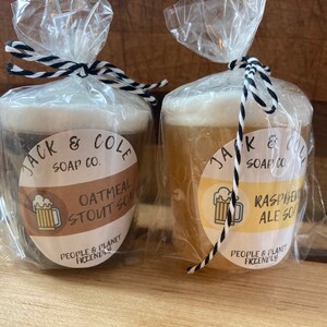 Beer soap stocking stuffer, easter basket, gift soap: oatmeal stout or raspberry ale