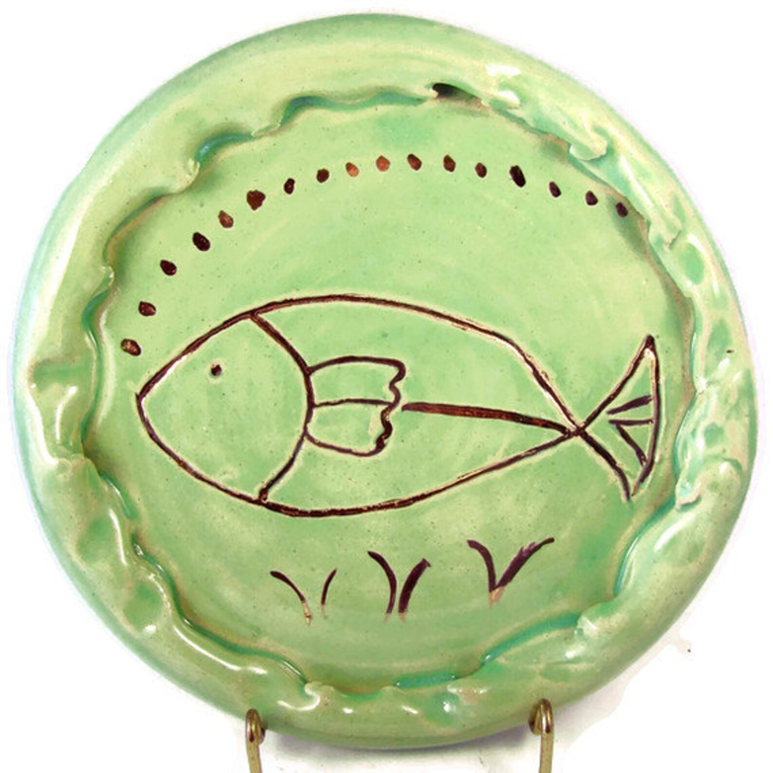 Serving Tray Sushi Plate Ceramic Platter 24 Carat Gold Etsy