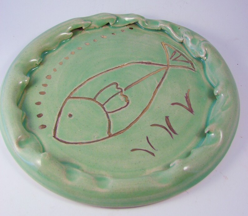 Serving Tray Sushi Plate Ceramic Platter 24 Carat Gold Etsy