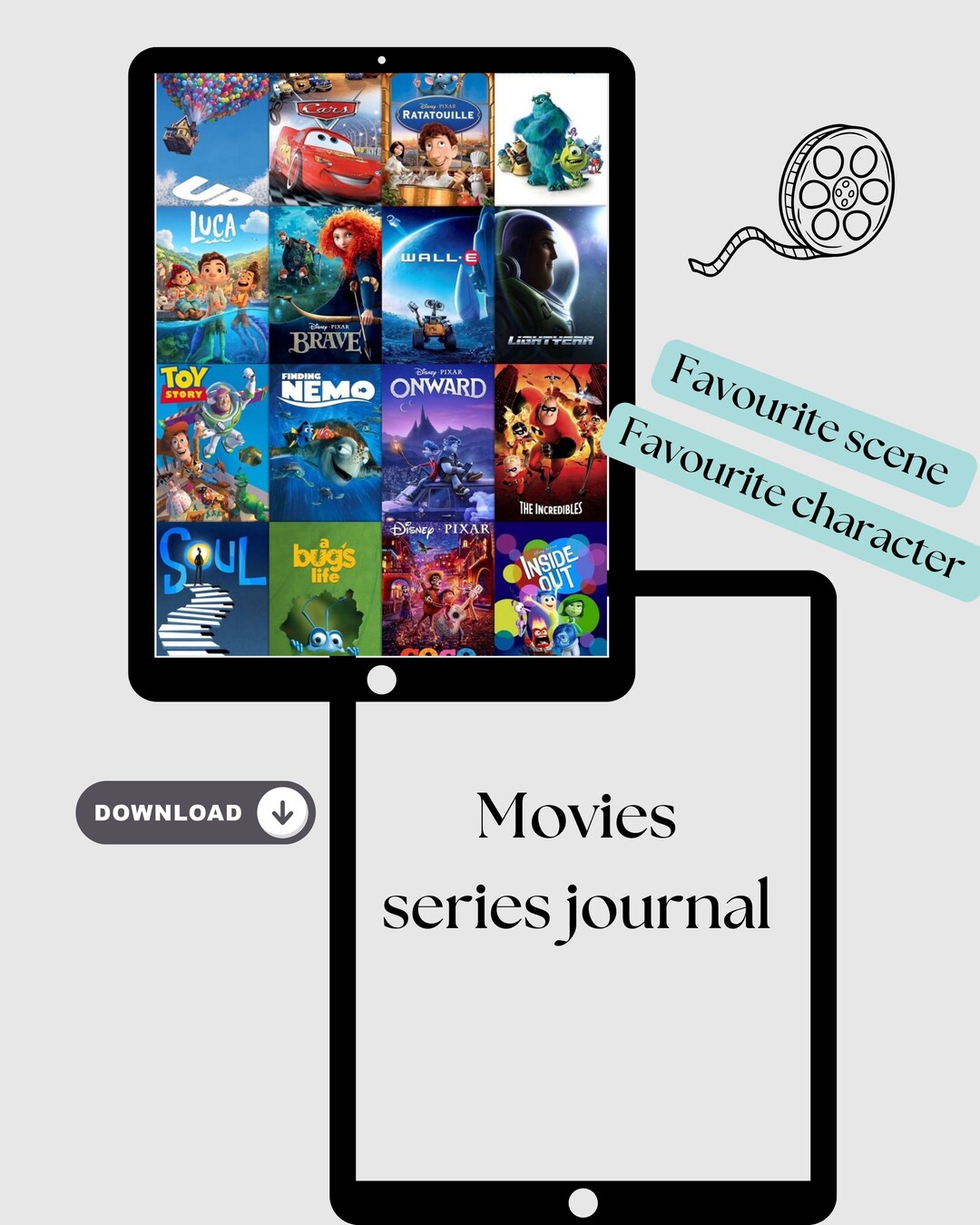 TV Series Log Printable, Series to Watch, Digital Movies & Series