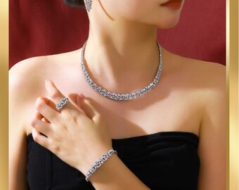 Best Selling 4-piece Bridal Wedding Jewelry Set New Fashion Saudi Dubai Jewelry Set Women's Wedding Party Accessories Desig