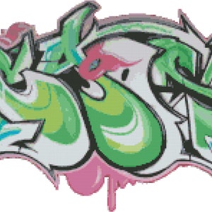 Graffiti Cross Stitch 003 Caos image 2