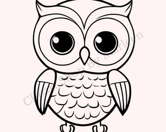 Delightful Owl SVG Clipart | Cricut & POD Projects (Digital Download)