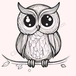 Entzückende Eule SVG png Clipart | Waldtier Motive | Ideal für Cricut und Print-on-Demand | Vogel svg png | Silhouette | Sofort Download