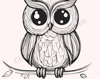 Owl SVG Clipart | Woodland Animal Design (Digital Download)