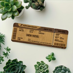 Personalisiertes Holzticket | Überraschungs-Feiertagsgeschenk, passen Sie Ihr Event, Ihr Ziel, Ihren Geburtstag oder Ihr Jubiläum an Momento
