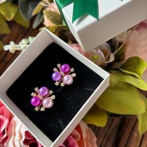 Purple Rain Button Jewels: Upcycled Button Covers