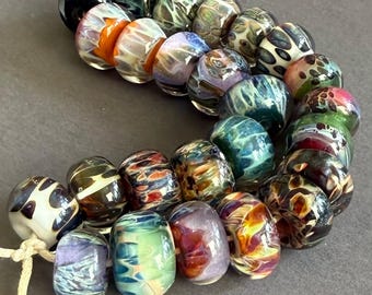 Orphan Boro Lampwork Bead Set 25 Beads