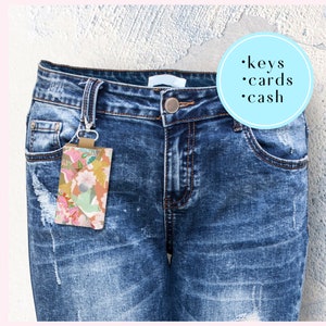 Moda Boho Floral Diseño Vegano Cuero Llavero Regalo Su Amante de las Aves Clip Titular de la Tarjeta Mujer Monedero Accesorio Colorido Monedero en Efectivo Presente