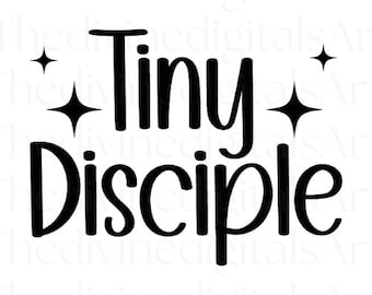 Tiny Disciple SVG: Christian Baby Onesie, Jesus Cricut File (Digital Download)