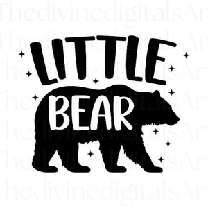 Little Bear SVG, Little Bear Birthday, Little Bear T-shirt, Little Bear Shirt, Little Bear Decorations, Cut File For Cricut, svg, Digital