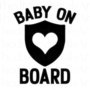 Baby on Board SVG, Baby on Board Sticker, Baby On Baby Board Baby Shower, Baby on Board Magnet, Cut File For Cricut, svg, Digital Download