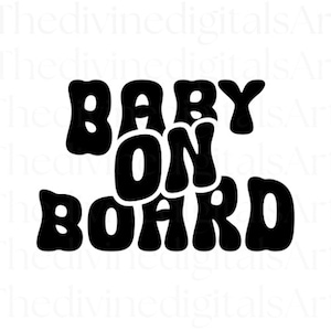 Baby on Board SVG, Baby on Board Sticker, Baby On Baby Board Baby Shower, Baby on Board Magnet, Cut File For Cricut, svg, Digital Download