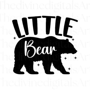 Little Bear SVG, Little Bear Birthday, Little Bear T-shirt, Little Bear Shirt, Little Bear Decorations, Cut File For Cricut, svg, Digital