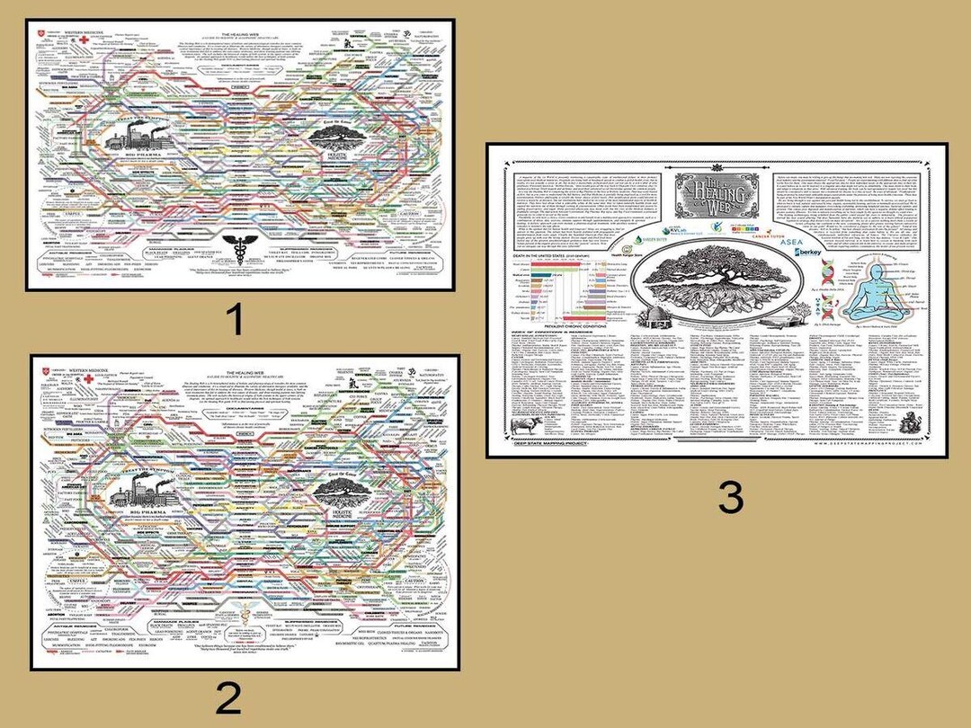 The Healing Web Chart Poster Etsy UK