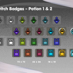 Monster Hunter Sub Twitch Emotes - Potion 1 & 2