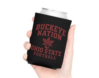 Ohio State Buckeyes Can Cooler, Game Day Drink Holder, Sports Fan Tailgate Gear, College Football Team Merchandise, Beverage Sleeve