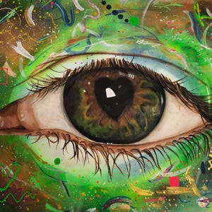 Fall in love with eyes print