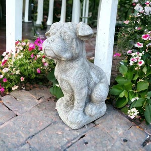 Puppy Boxer, Concrete Boxer, Dog Statue, Pet Memorial, Garden Decoration, Boxer Figure, Dog Boxer, Dog Grave, Sitting Dog, Home Animal &quot;8